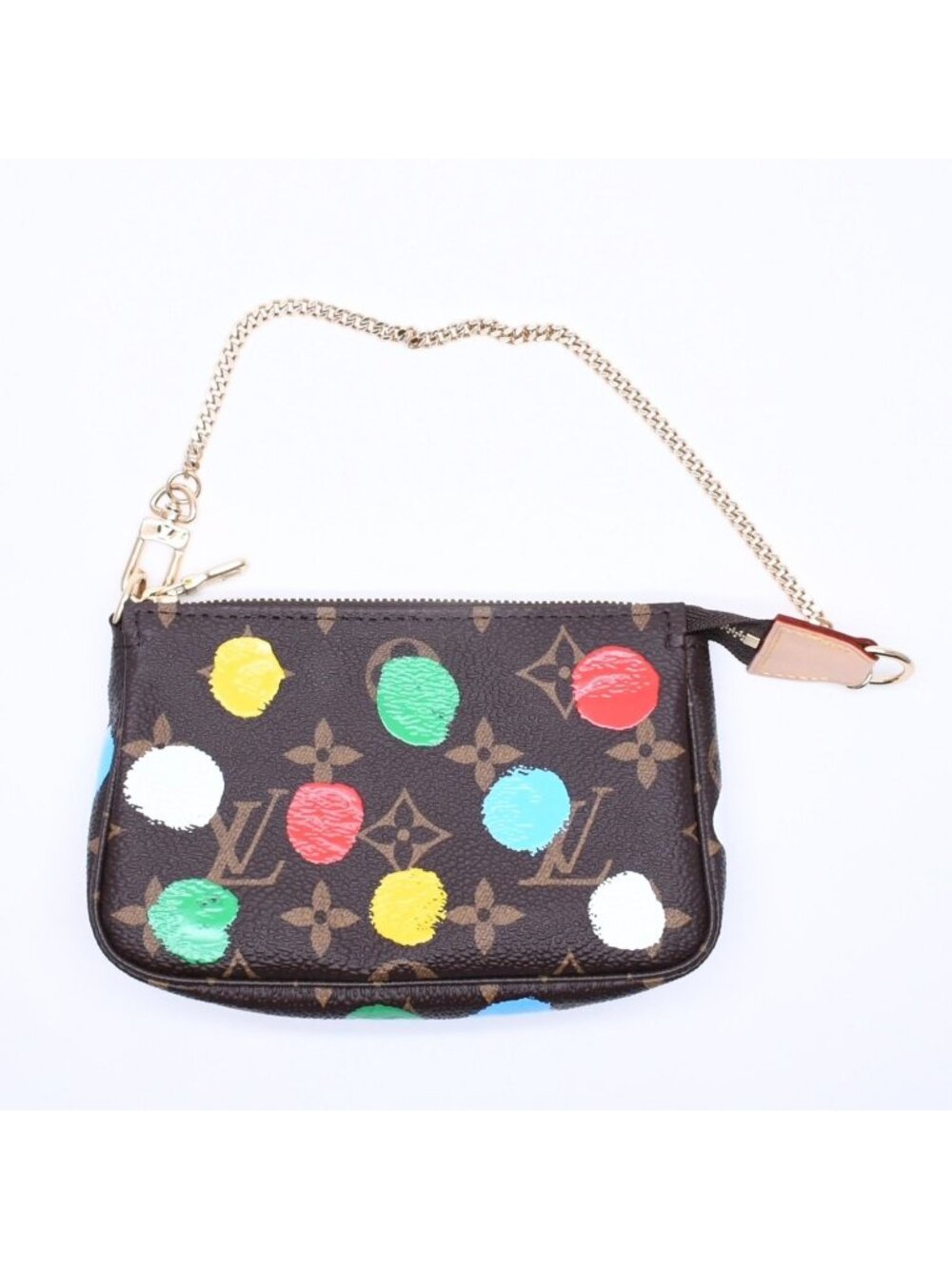 Louis Vuitton Yayoi Kusama Mini Pochette Accessoires Pouch Brown Multicolor